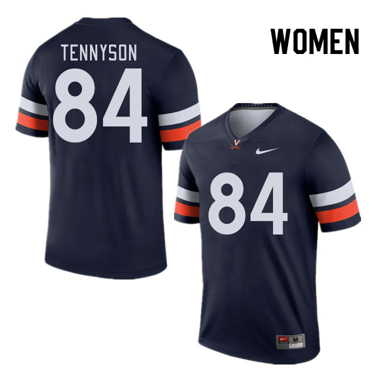 Women #84 Dillon Tennyson Virginia Cavaliers College Football Jerseys Stitched Sale-Navy - Click Image to Close